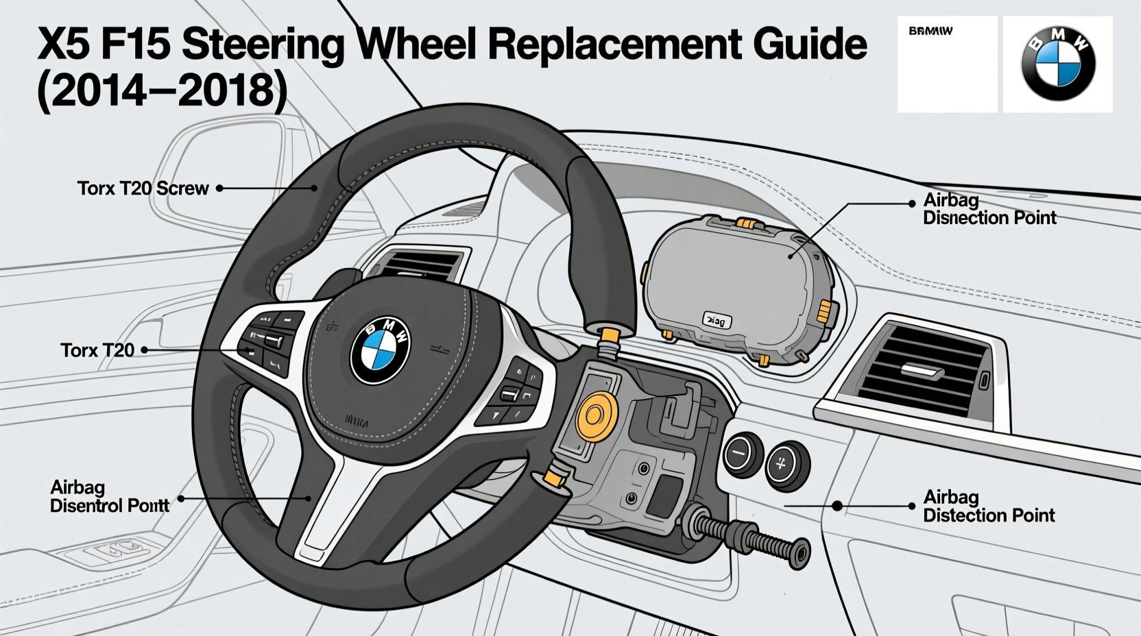 x5 f15 steering wheel replacement