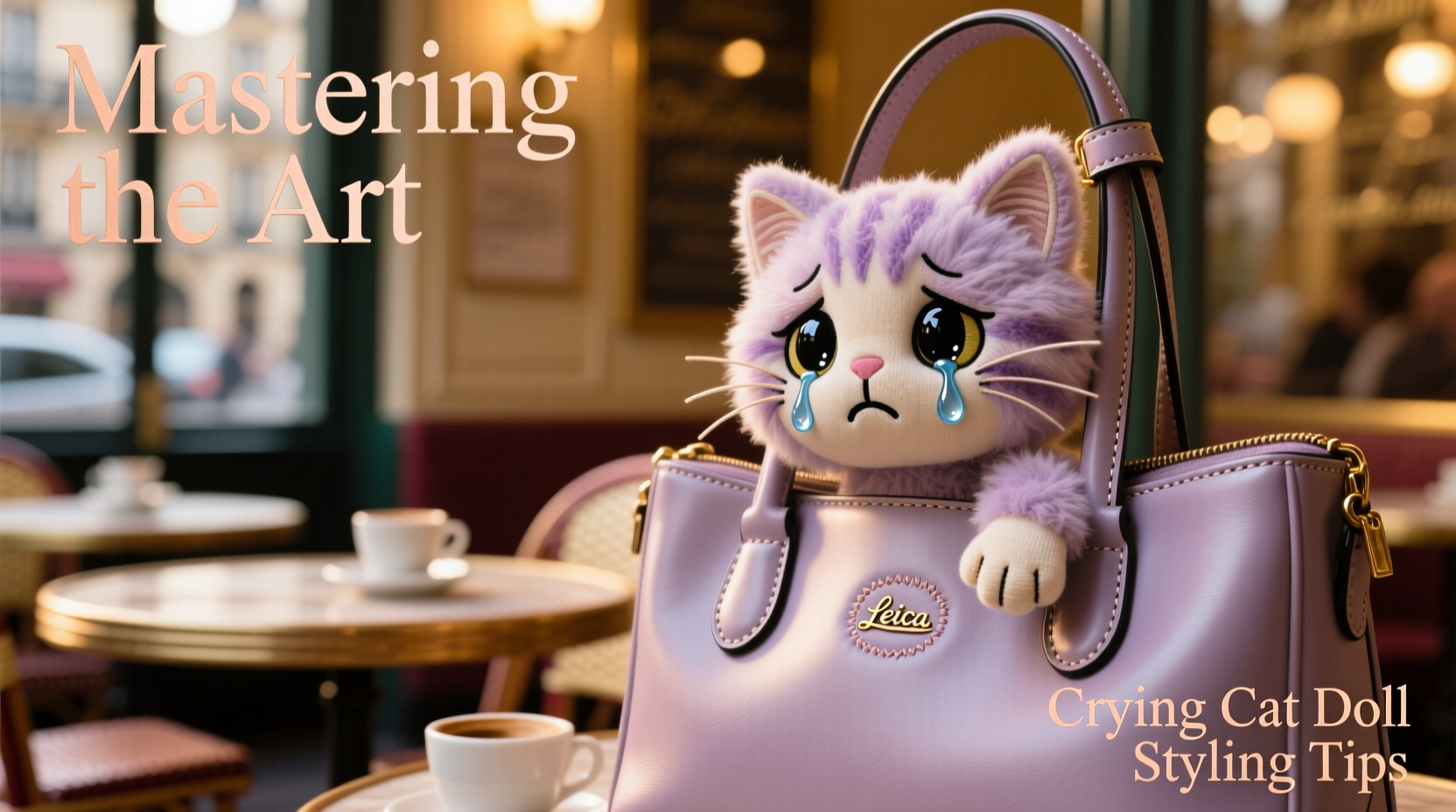 mastering the art of styling a crying cat expression doll on your bag tips and tricks for a unique look