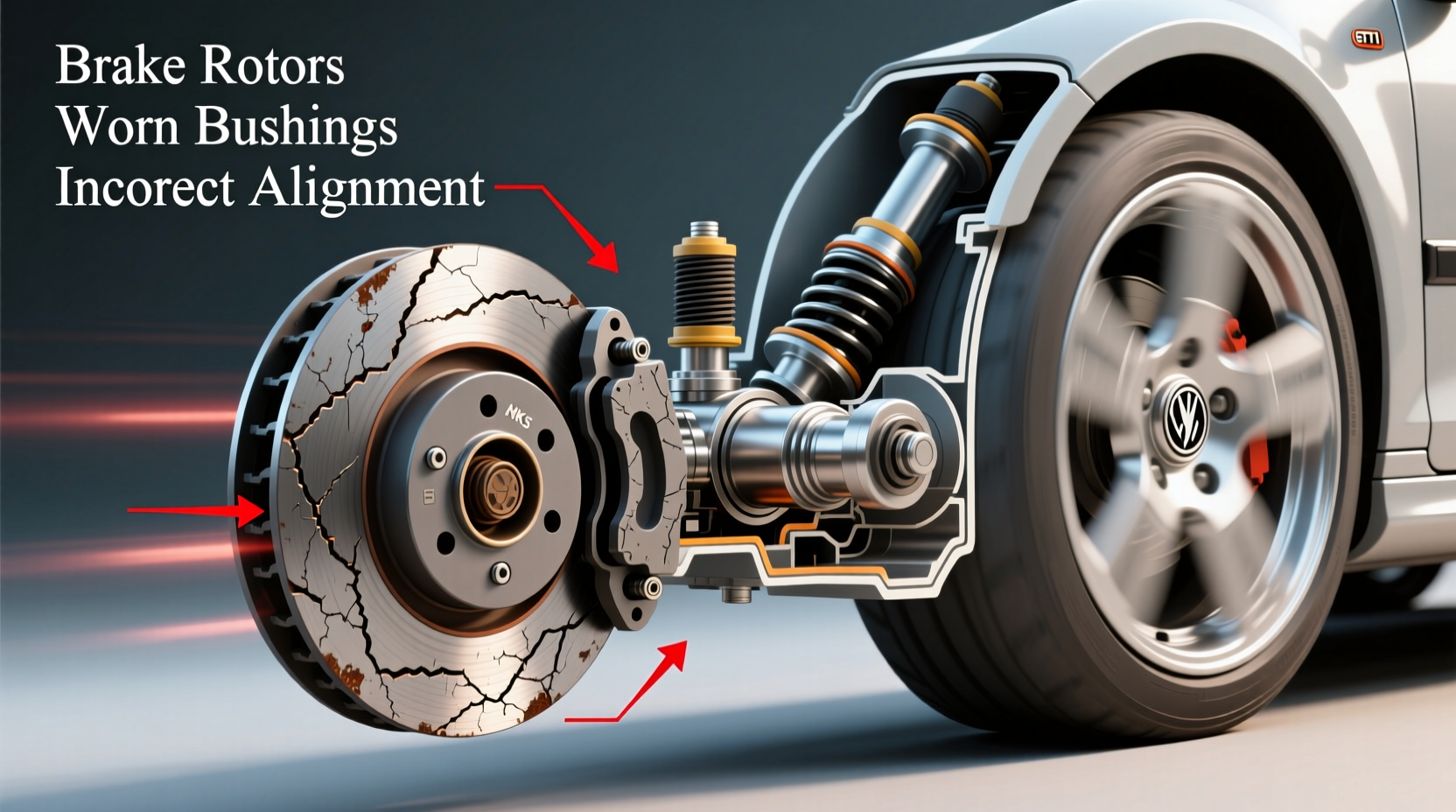 mk5 gti steering vibration cause