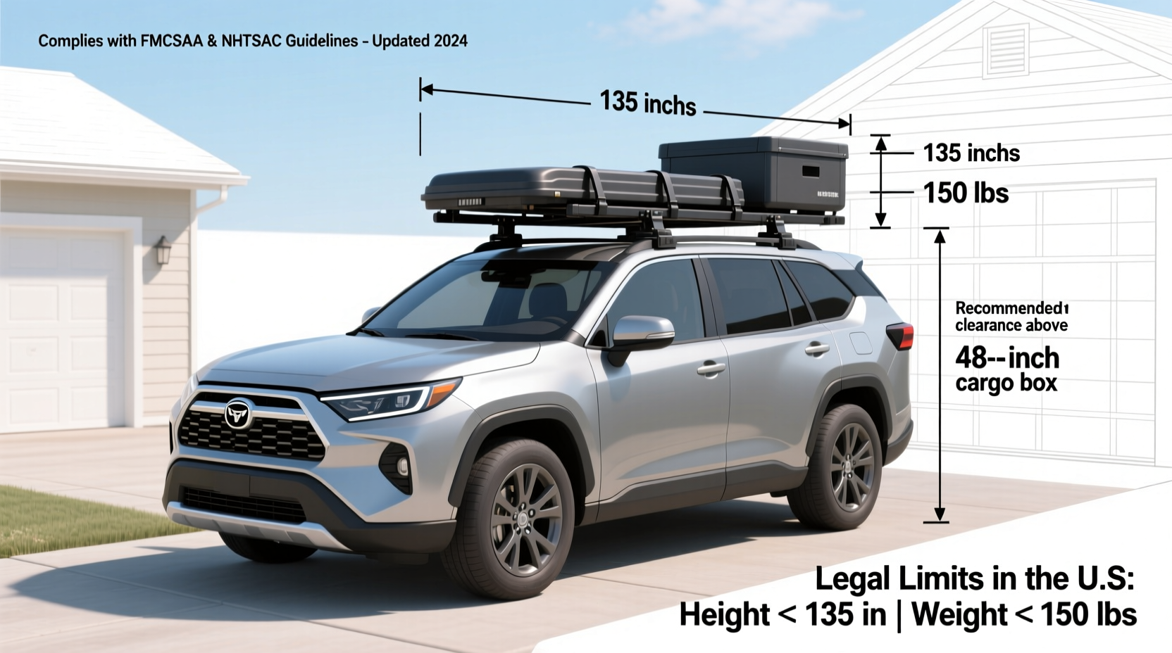 roof rack install us limits