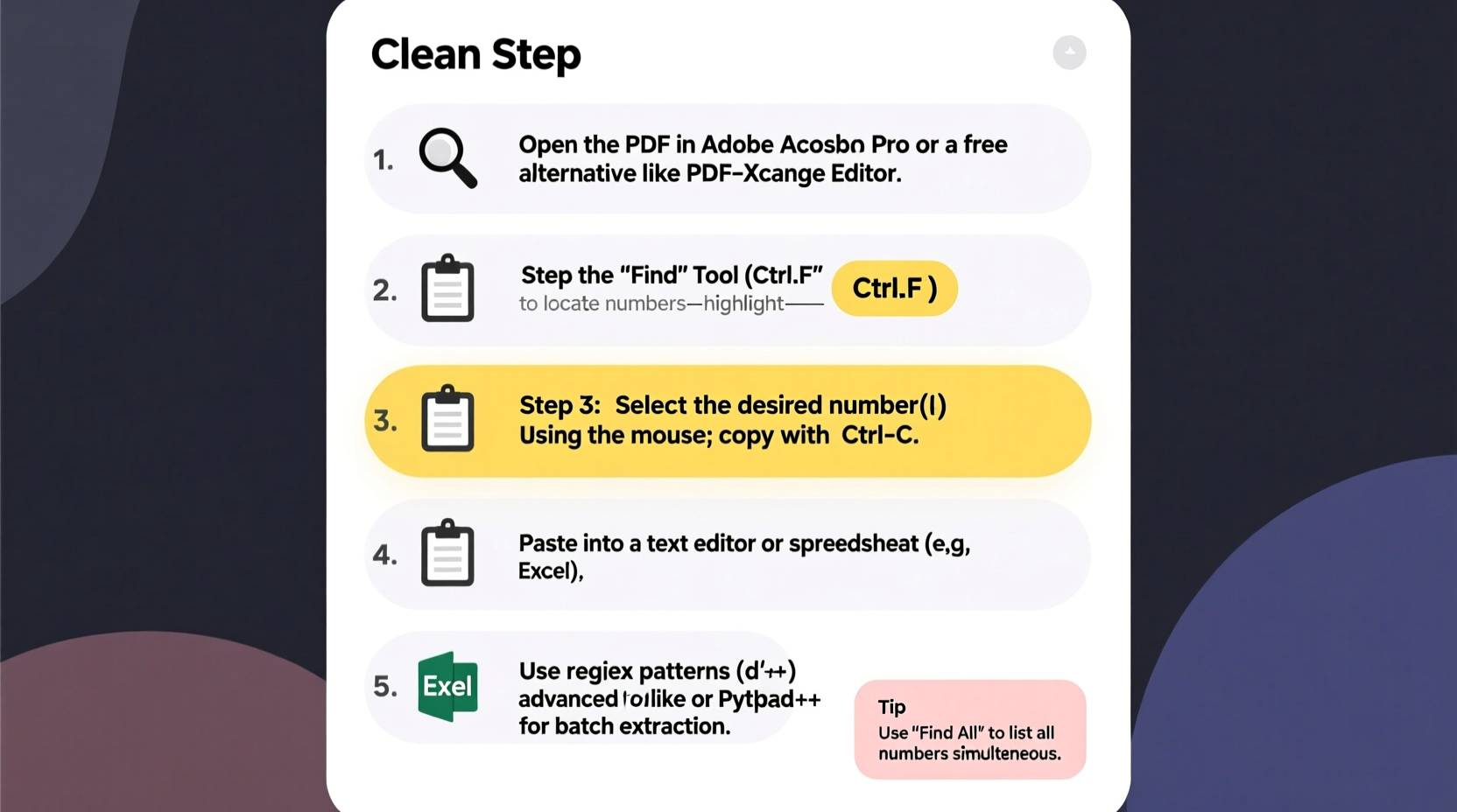 how to easily locate and extract numbers from pdf files a step by step guide