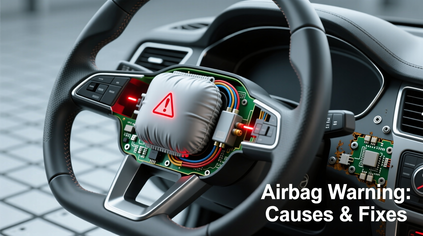 steering wheel kit airbag warning