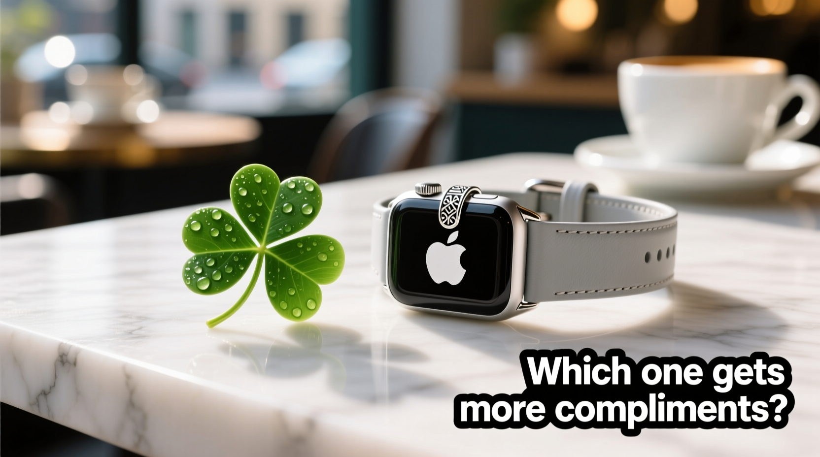four leaf clover vs charm apple watch band which one gets more compliments