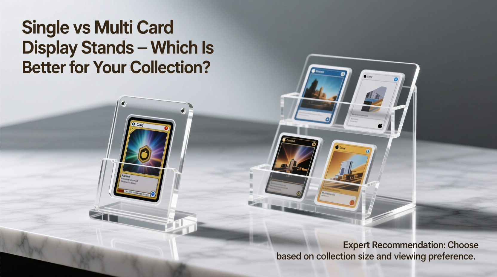 single vs multi card display stands which is actually better for your collection