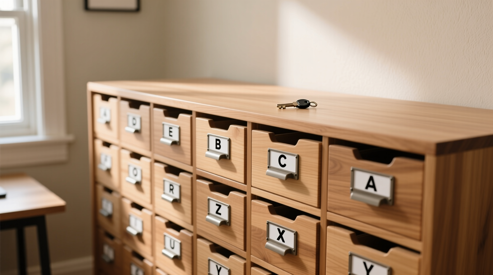 organize your drawers alphabetically and stop losing t