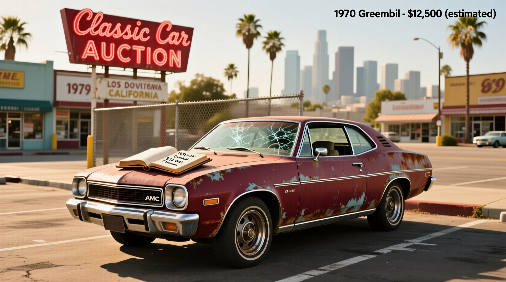 1975 AMC Gremlin hatchback with opening rear window