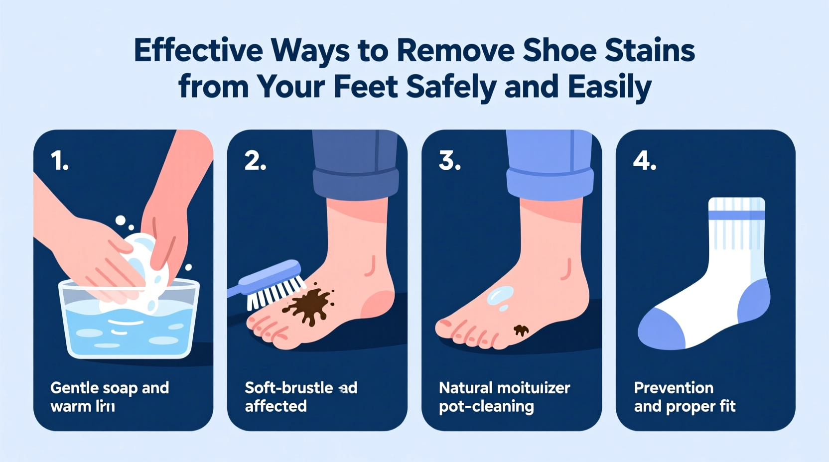 effective ways to remove shoe stains from your feet safely and easily