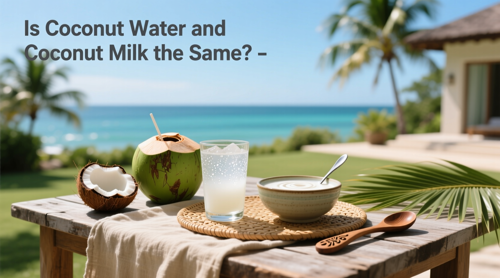 coconut water vs coconut milk key differences