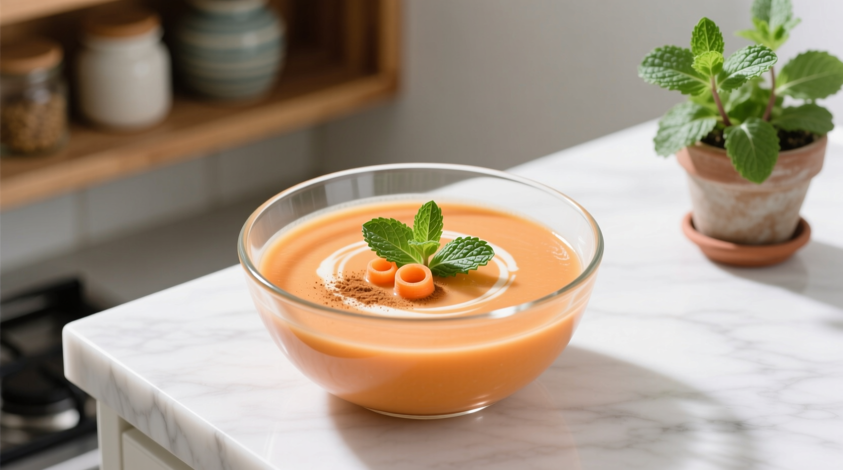 chilled minty carrot soup recipe