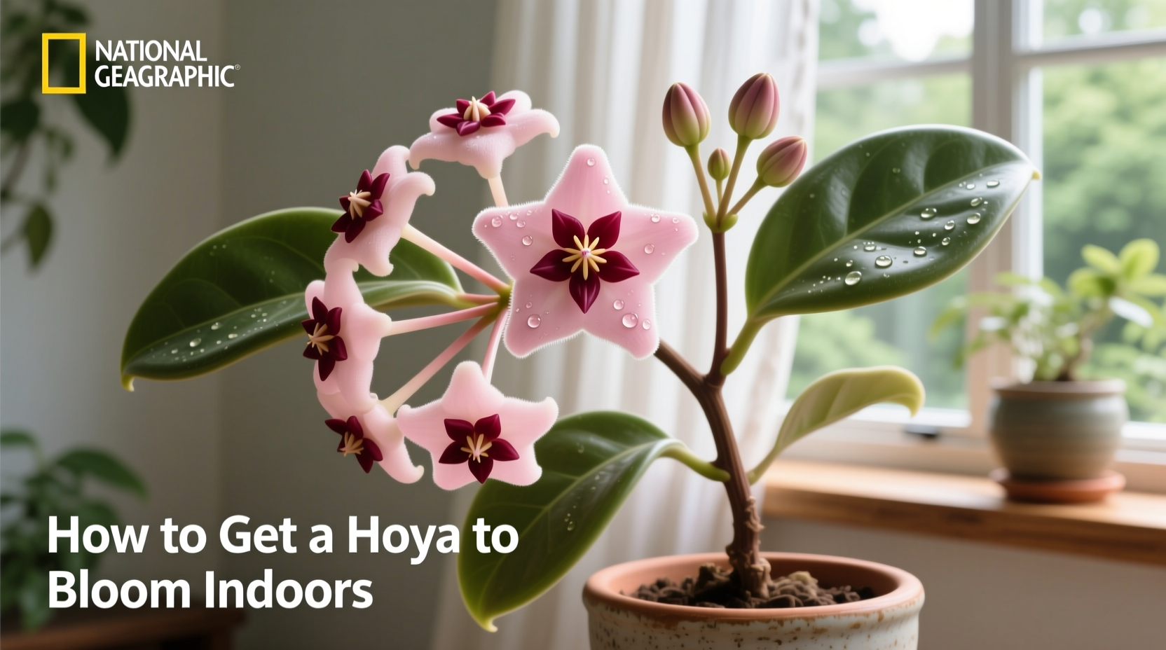 how to get a hoya to bloom indoors
