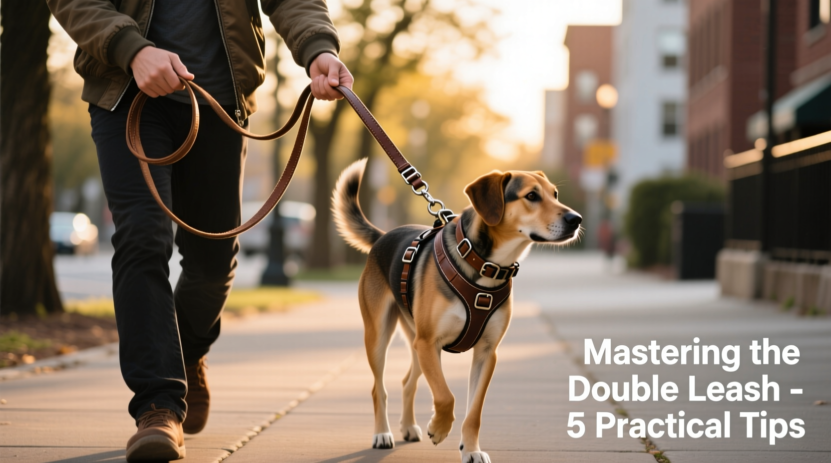 mastering the double leash practical tips for walking one dog with two leads