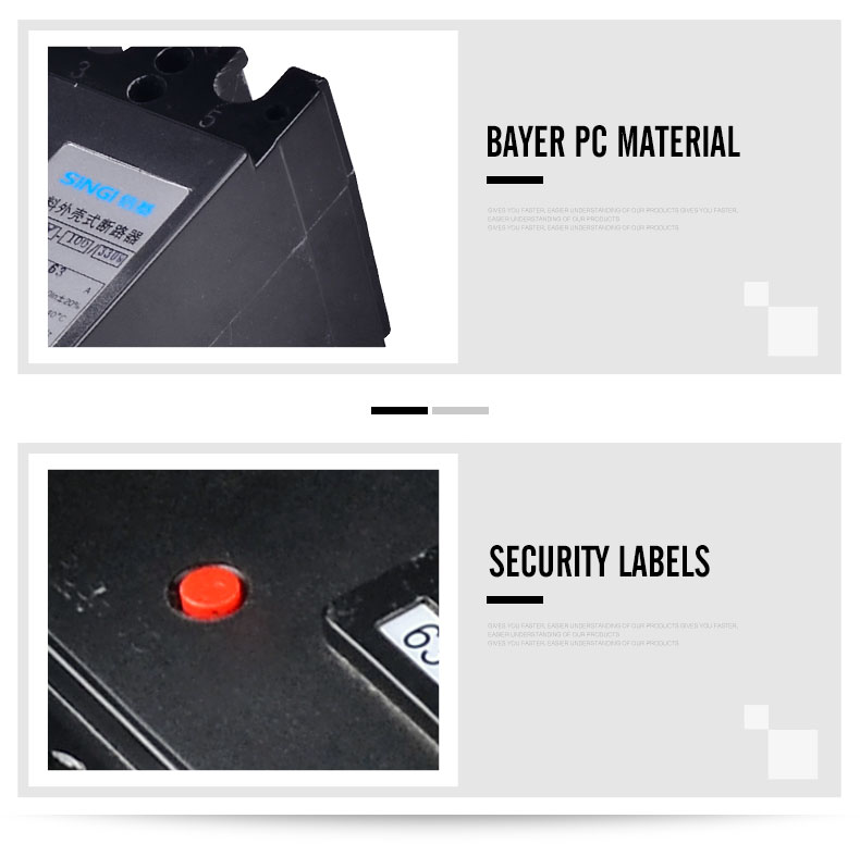 Singi DZ20 Series Manufacturer factory molded case circuit breaker