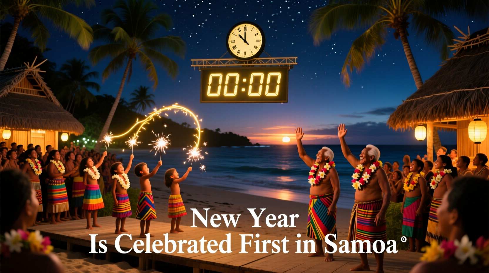 where is new year celebrated first in which country