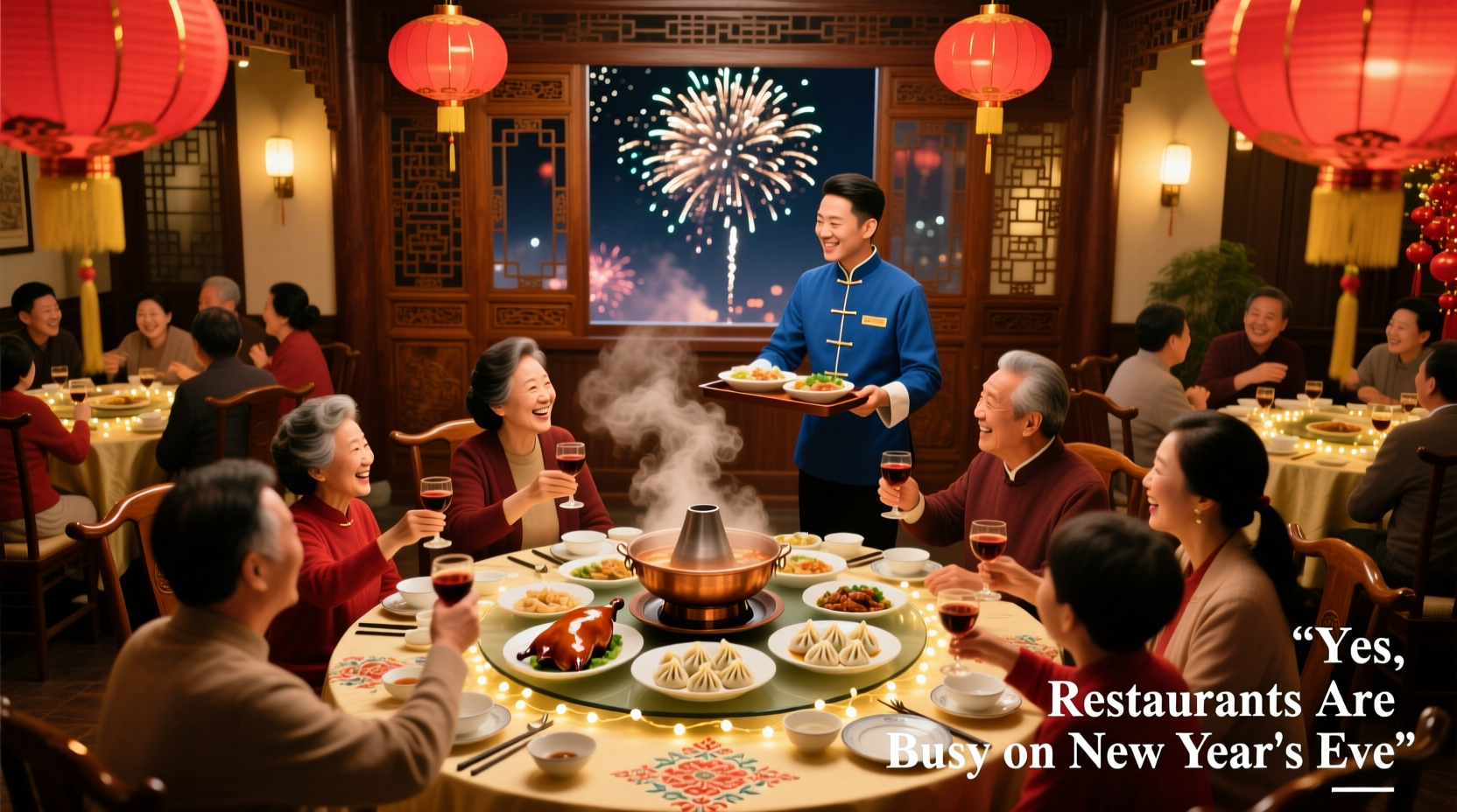 are restaurants busy on new year eve