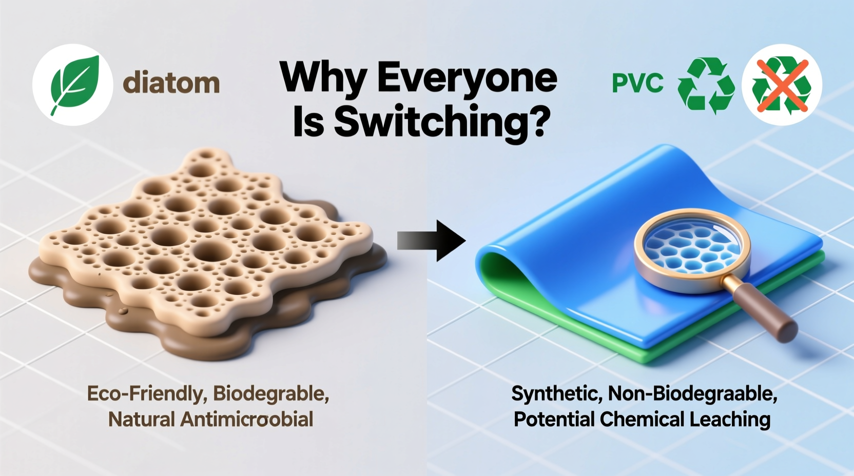 diatom mud vs pvc bath mats why is everyone switching