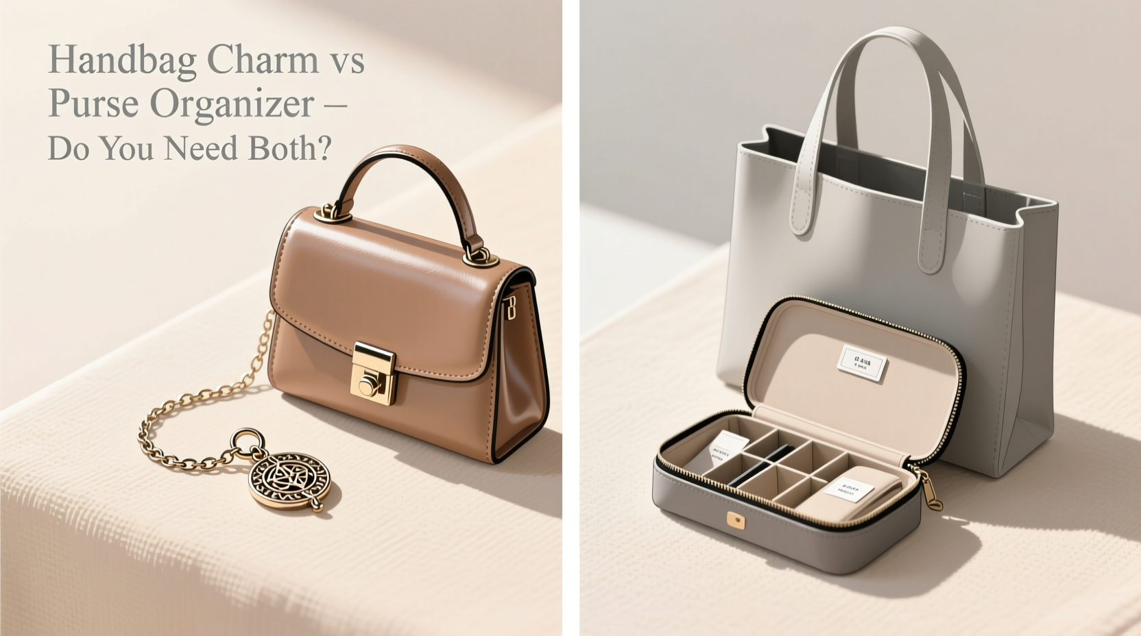 handbag charm vs purse organizer does anyone actually need both or just one