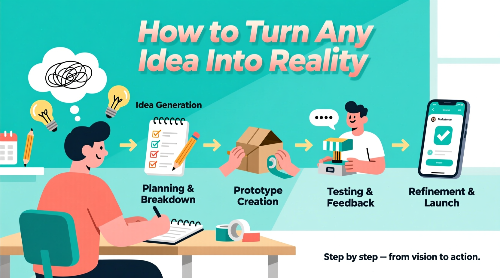 how to make anything a step by step guide to turning ideas into reality