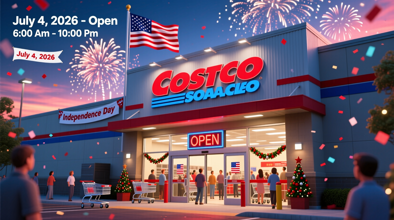 is costco open on 4th of july 2026