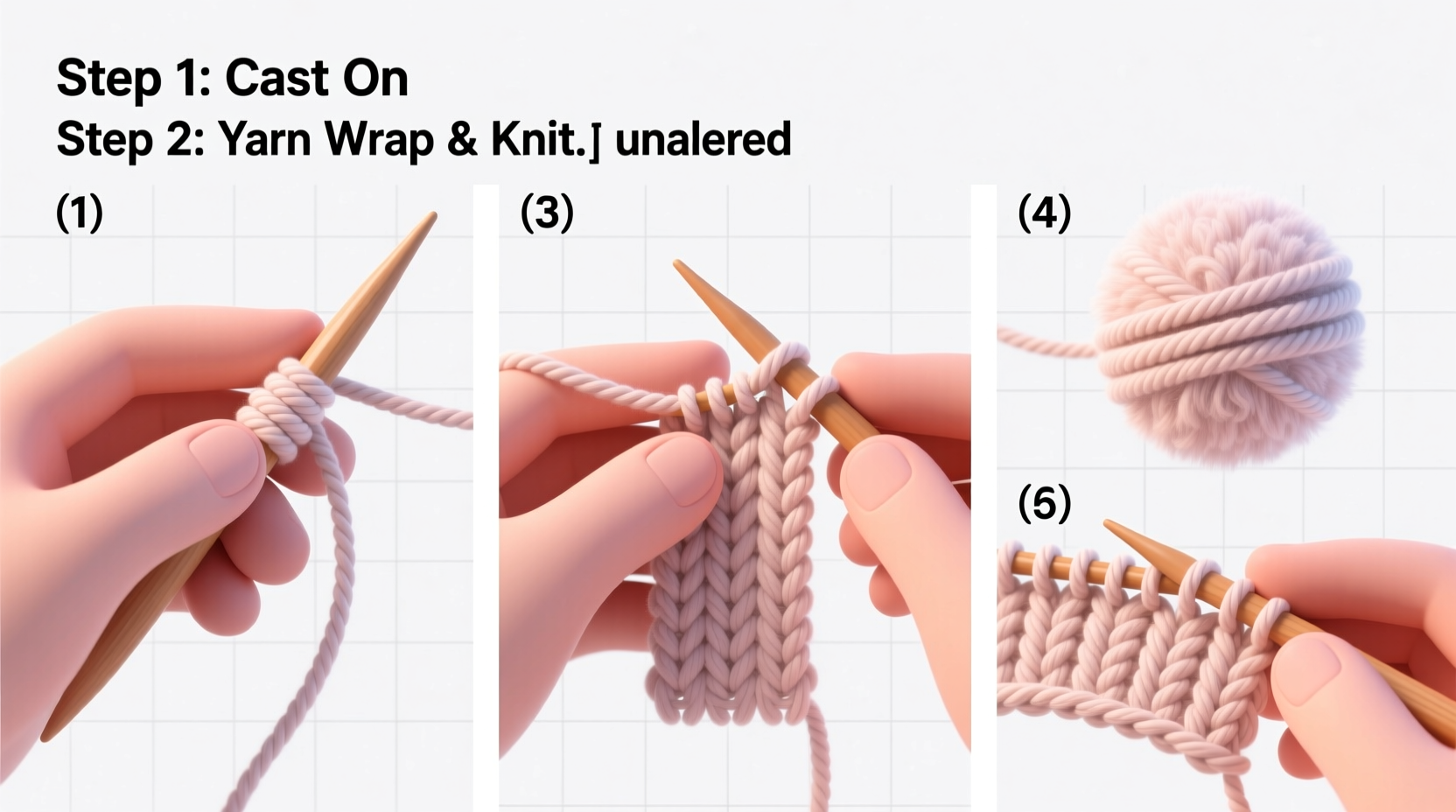 mastering yarn puffs a step by step guide to making fluffy puffs using two needles