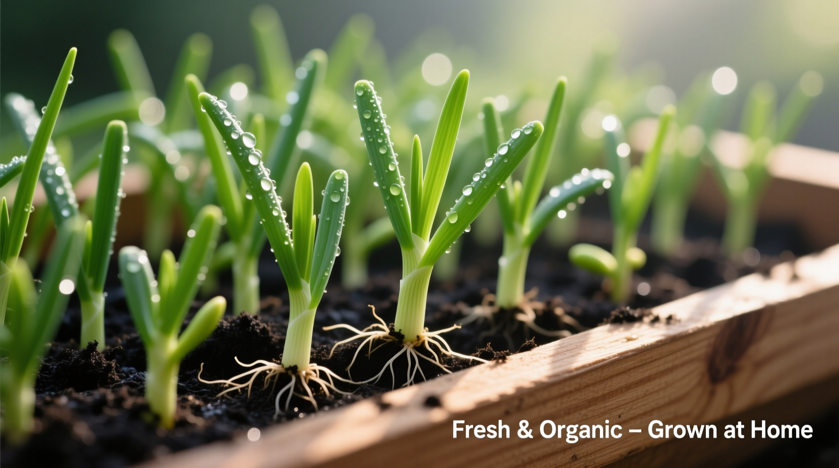 green onion seedlings