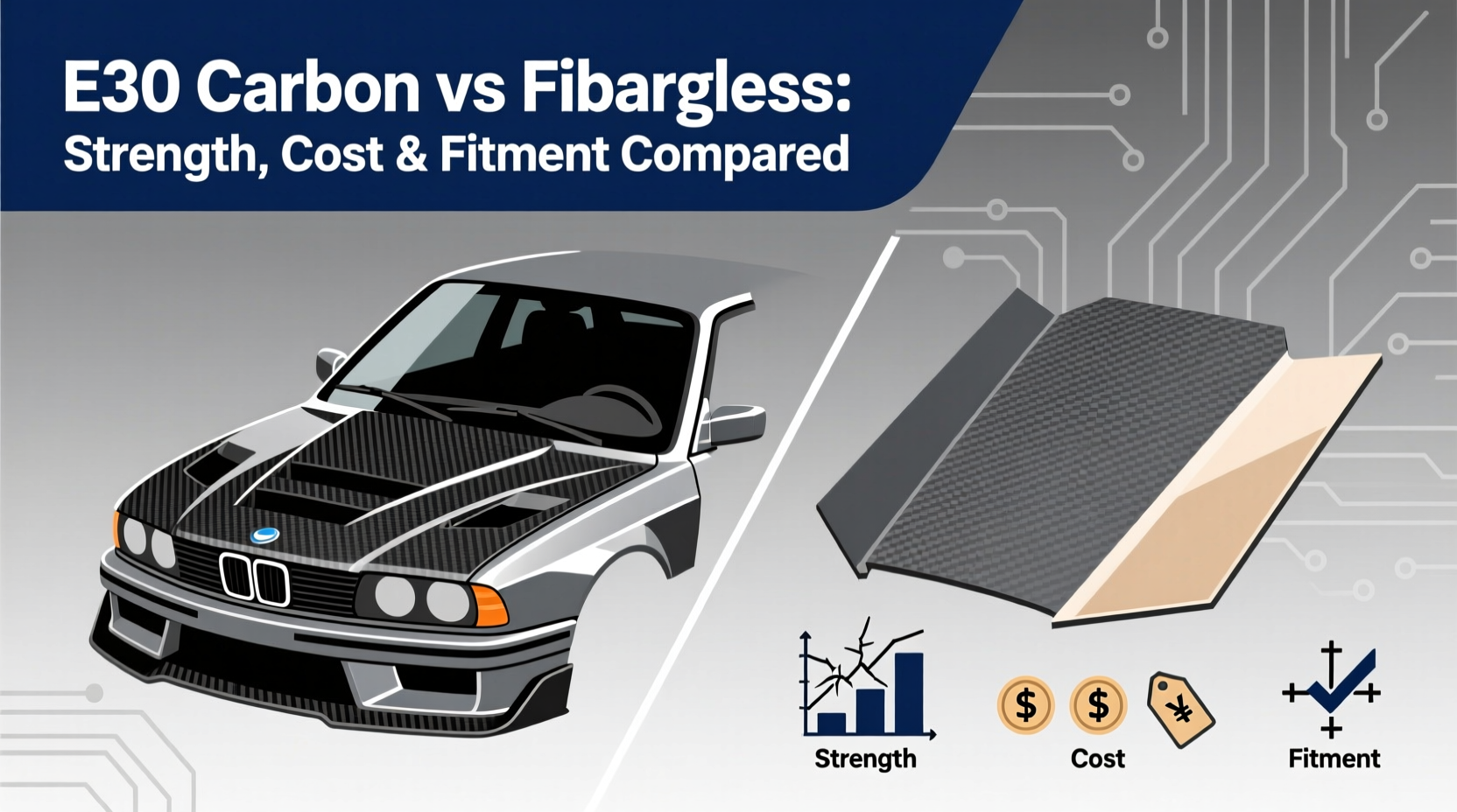 e30 carbon vs fiberglass