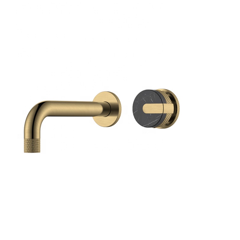 High quality brushed gold PVD basin mixer tap, watermark brass tapware