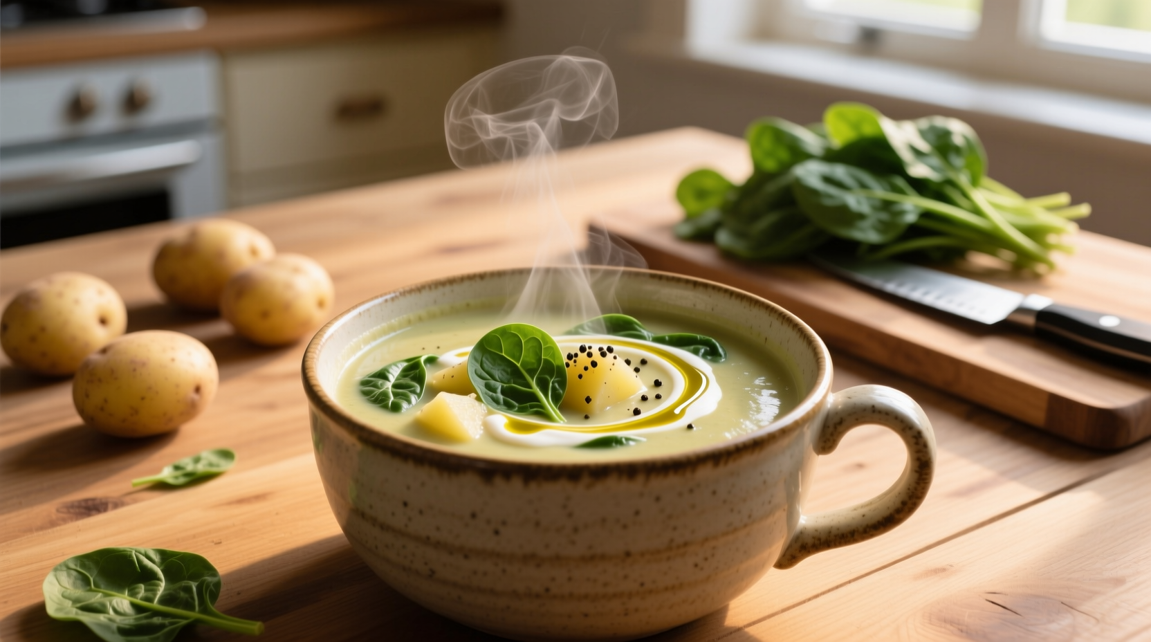 Perfect Potato Spinach Soup Recipe in 30 Minutes
