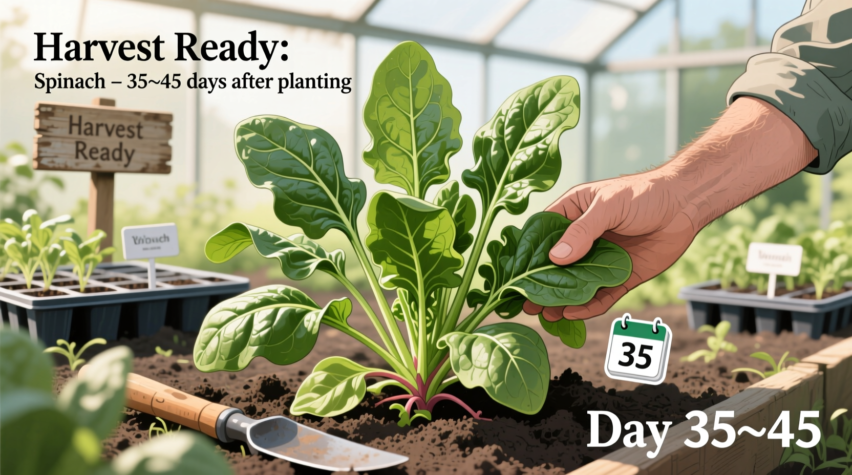 when to harvest spinach