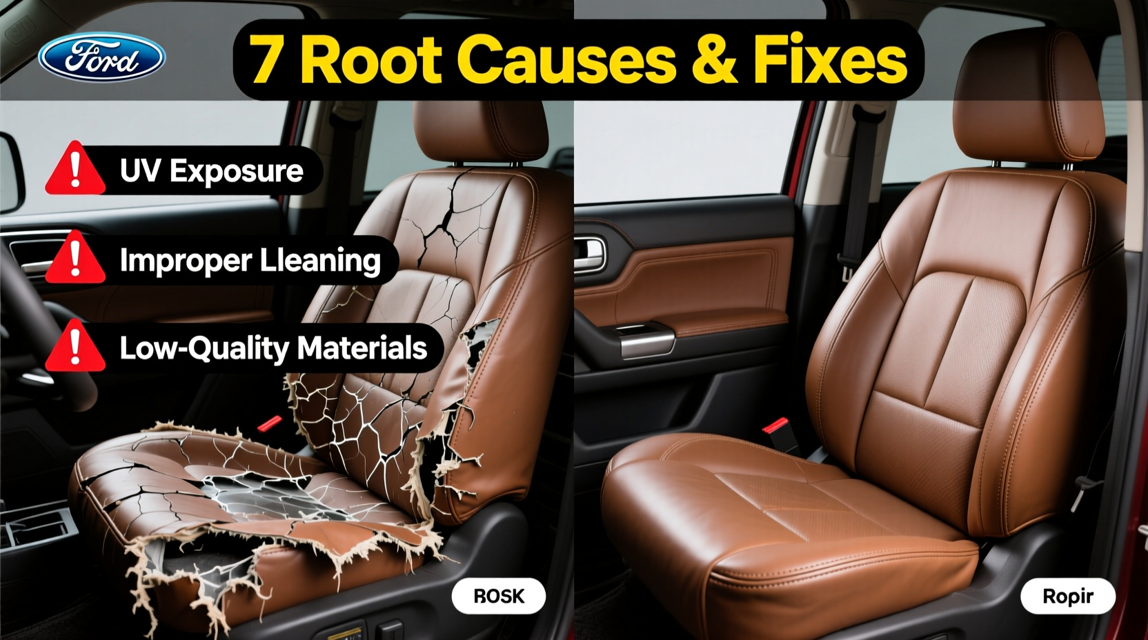 f150 leather covers peeling reason