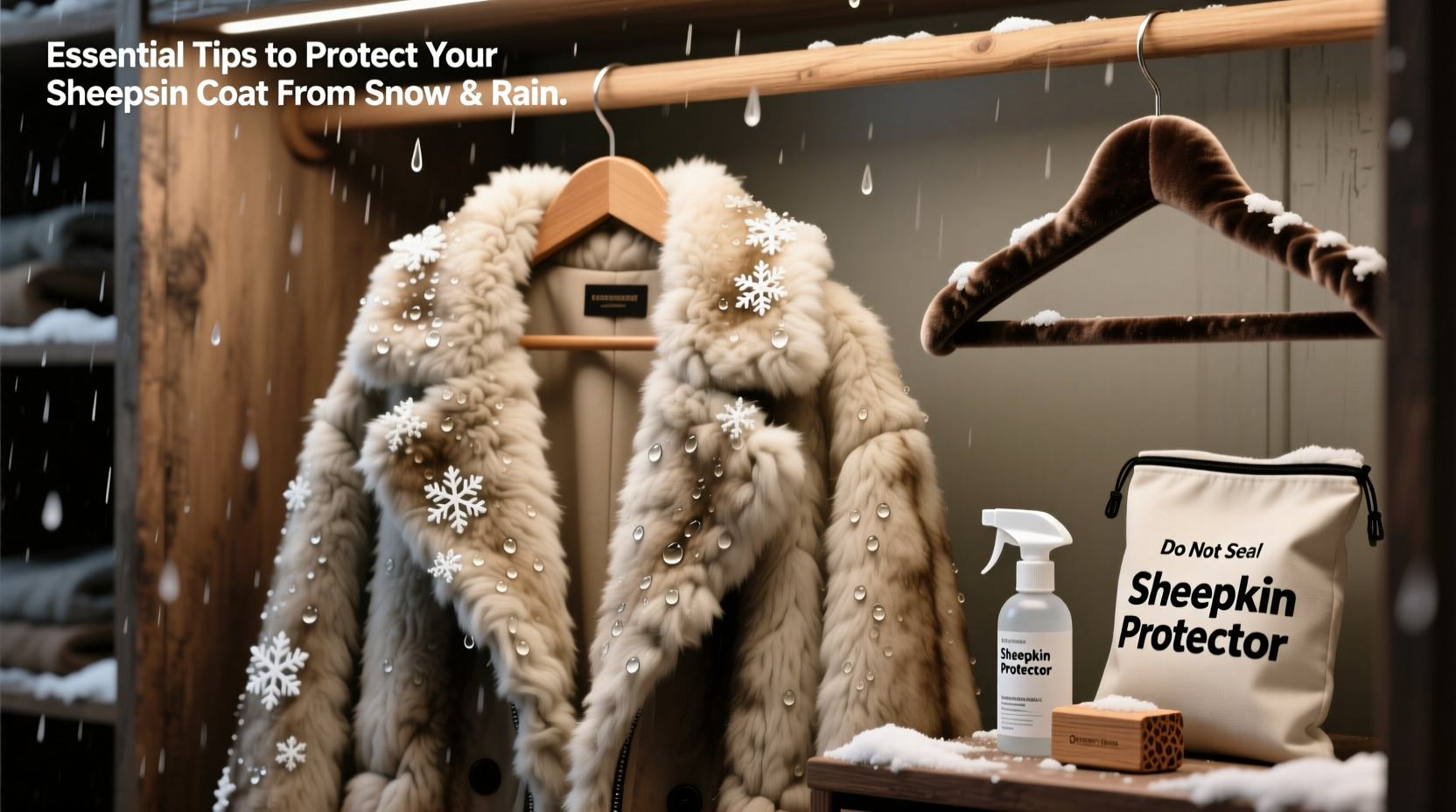 essential tips to protect your sheepskin coat from snow and rain without damaging it