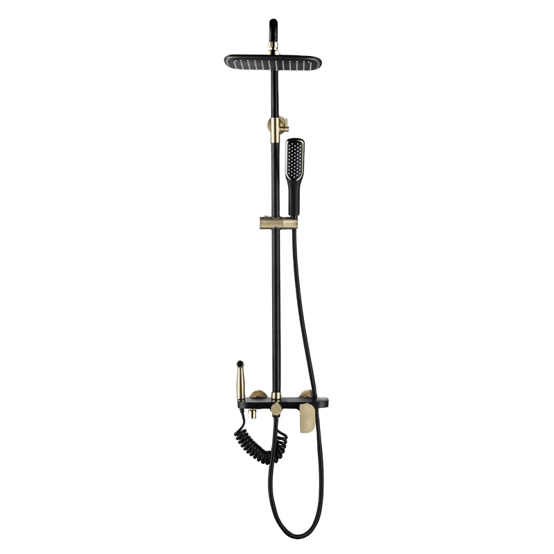 hot Selling over head Rainfall Antique 304 Stainless Steel Hot And Cold Water bathroom Mixer Shower  faucet set Tap