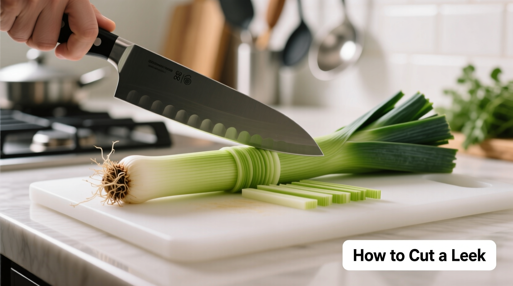 how to cut leek
