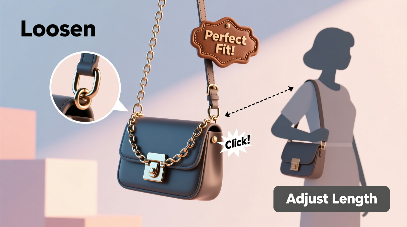 step by step guide to perfectly adjust the strap on your chain bag for comfort and style