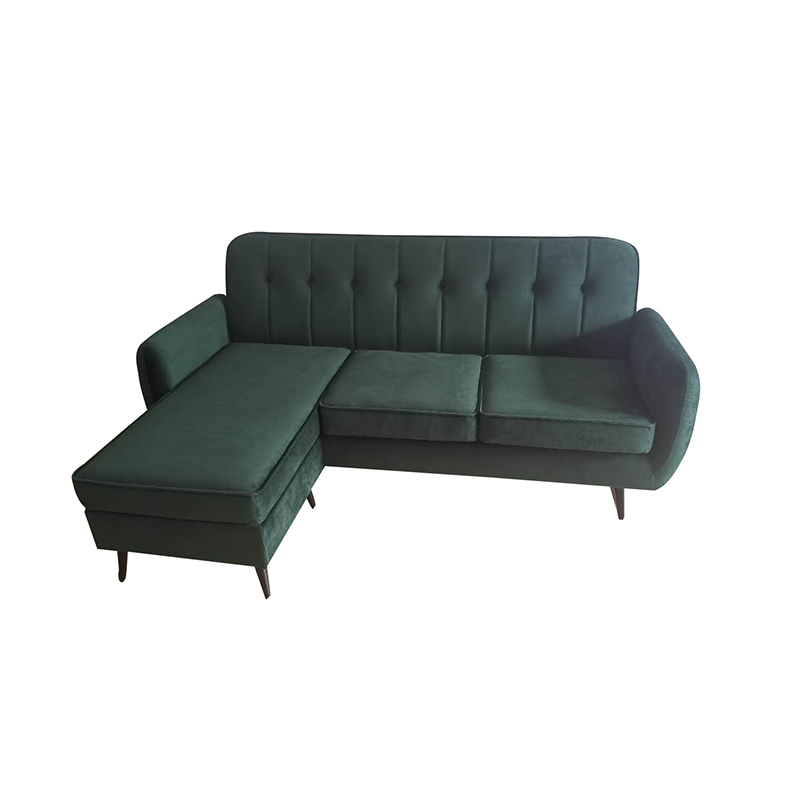 Cheap living room furniture Corner velvet fabric sofa High quality  L Shaped sofa