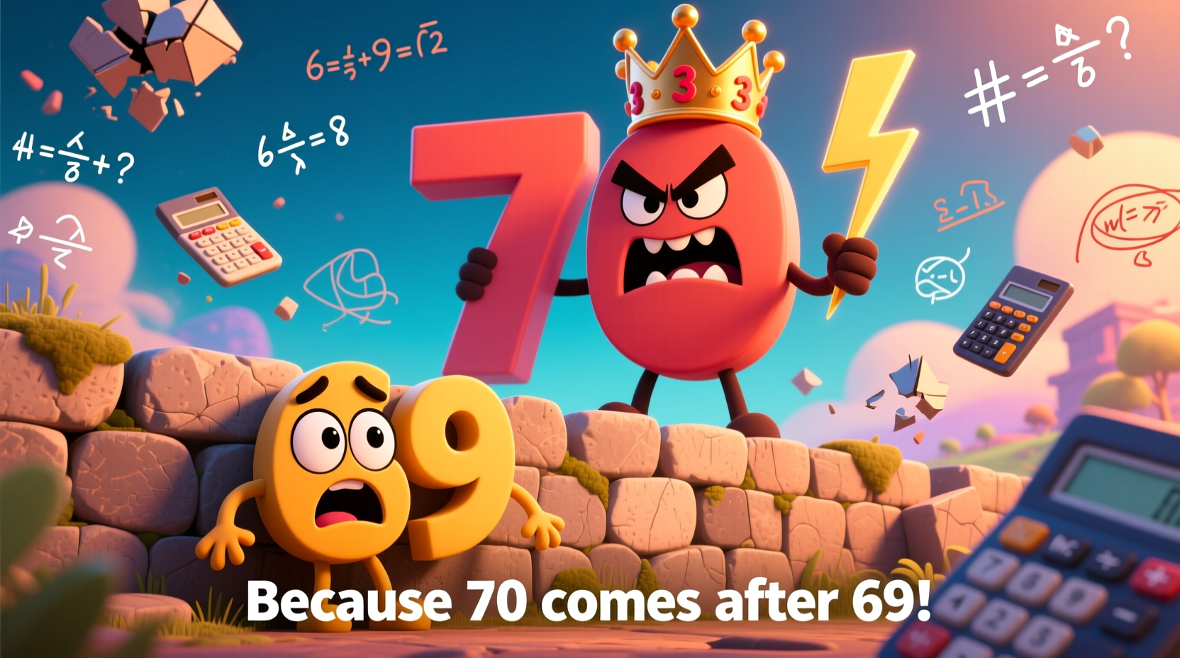 why is 69 afraid of 70 the joke explained