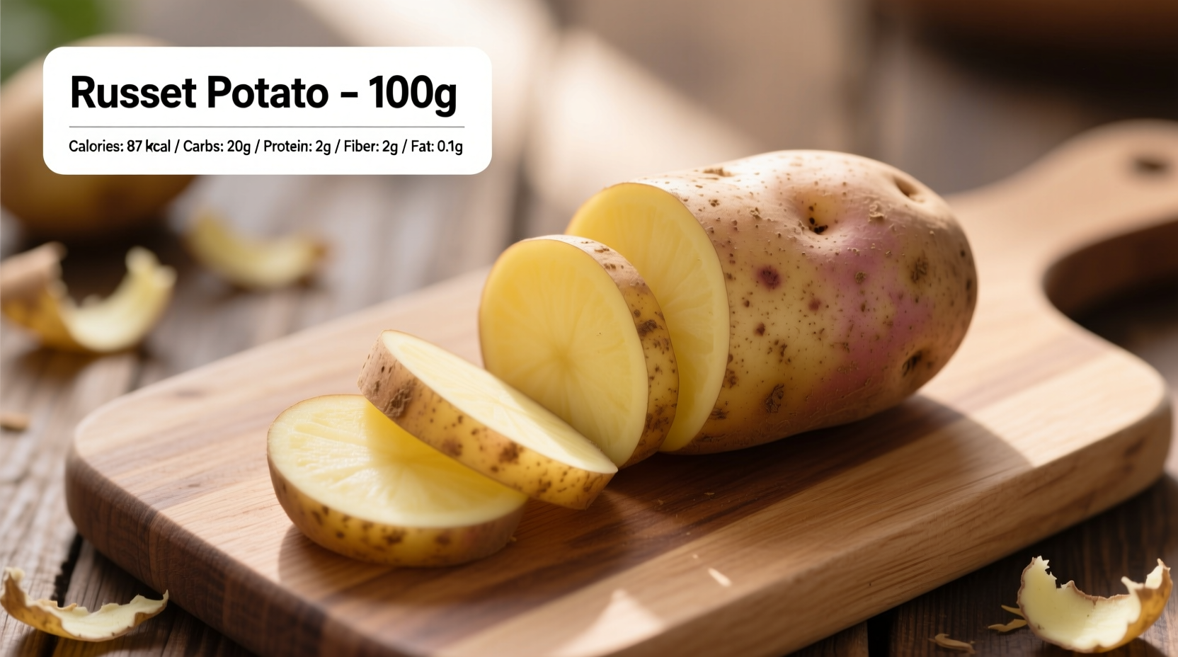 Russet Potato Calories: 70 per 100g (Complete Nutrition Facts)