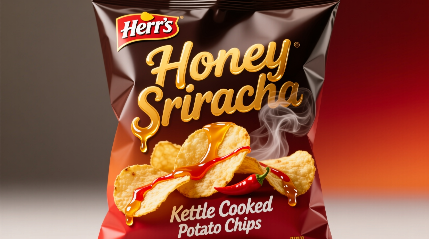 Herr's Honey Sriracha Kettle Cooked Potato Chips bag