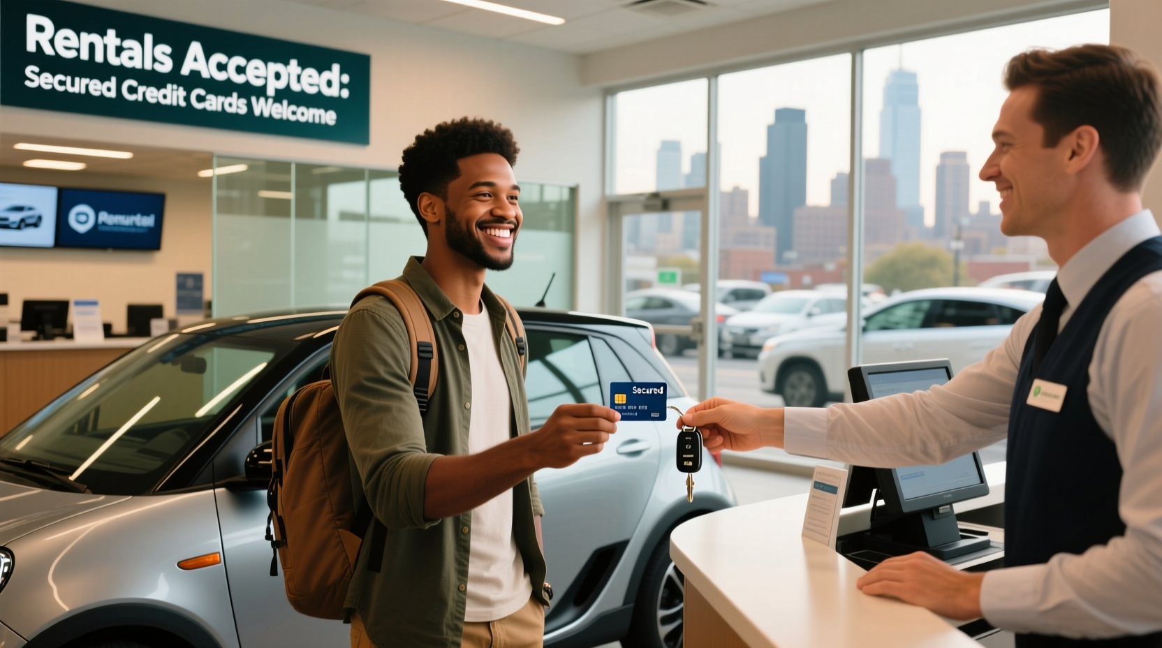 can i rent a car with a secured credit card