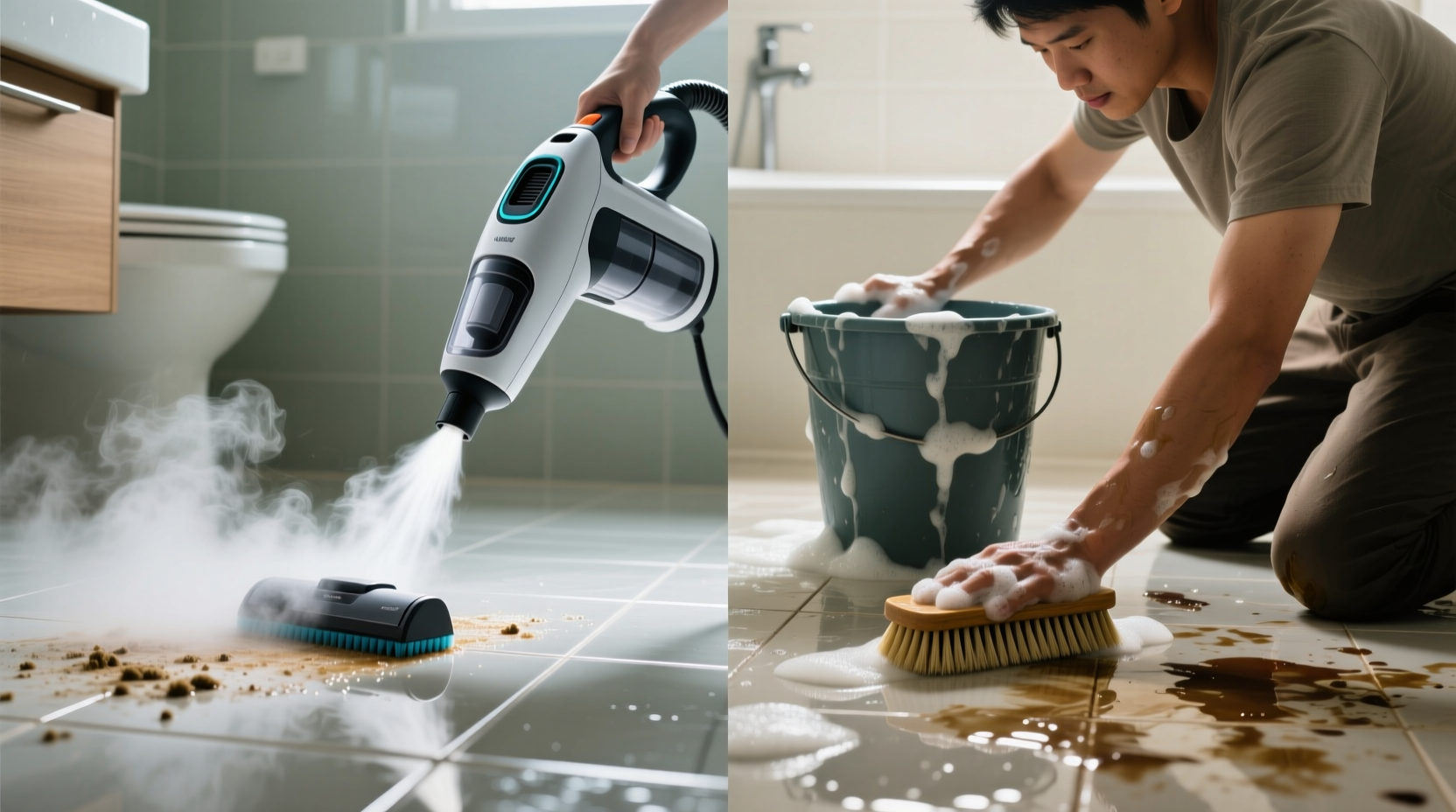 steam cleaning vs scrubbing