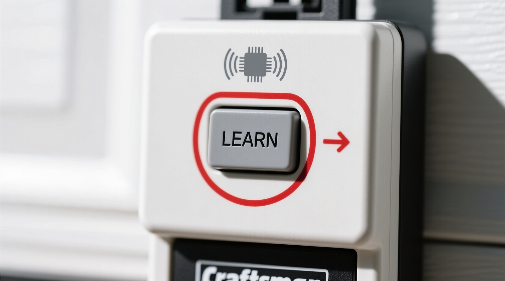 where is the learn button on craftsman garage door opener