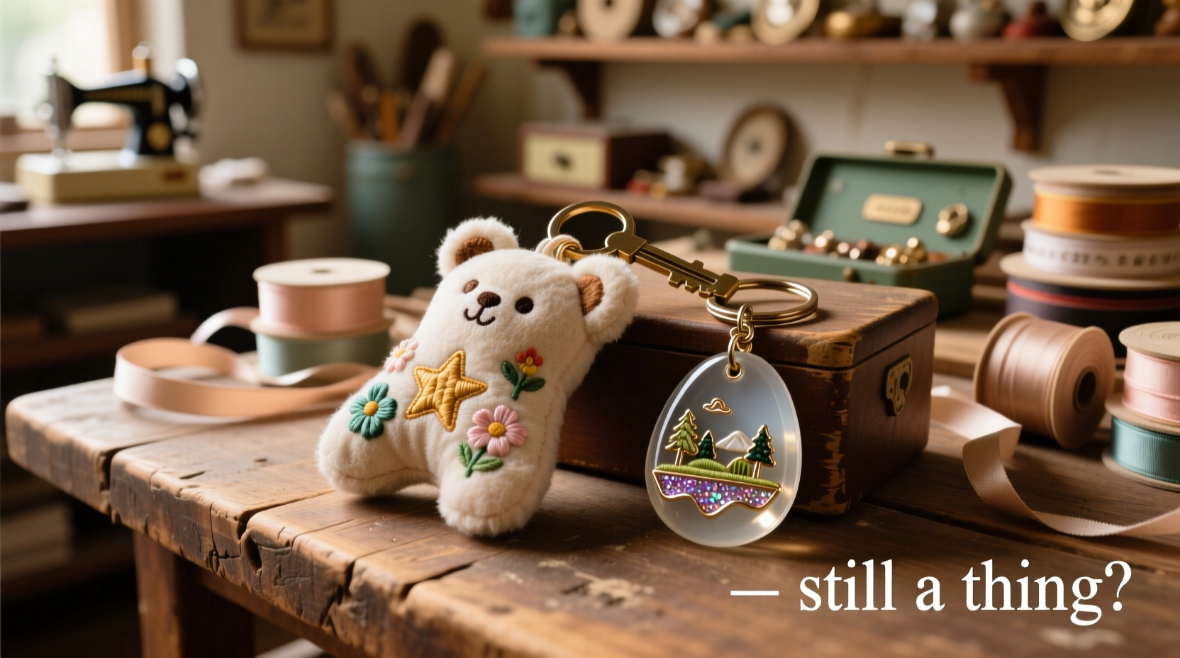 are plush keychains still a thing or is everyone obsessed with resin pendants now