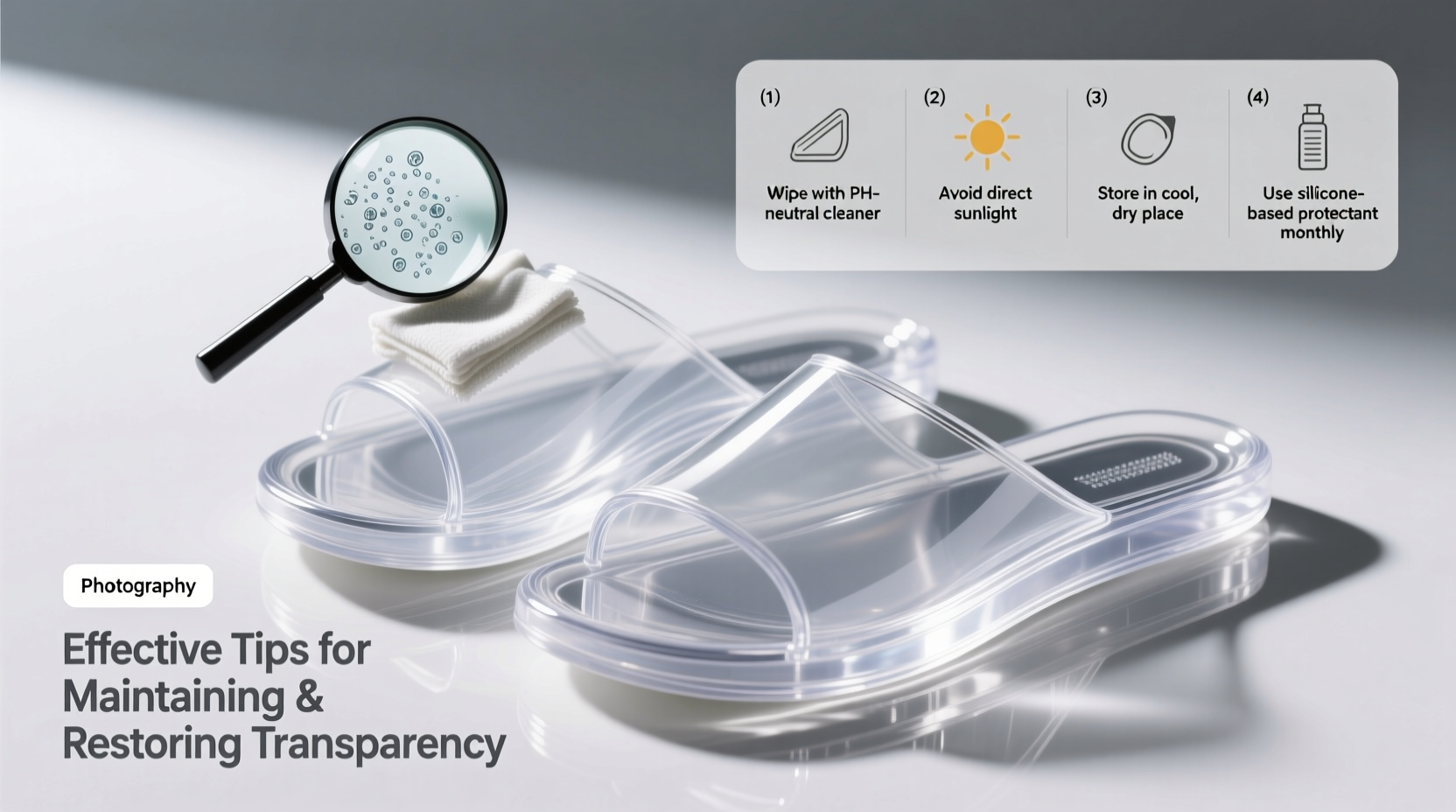 effective tips for maintaining and restoring the transparency of pvc slippers