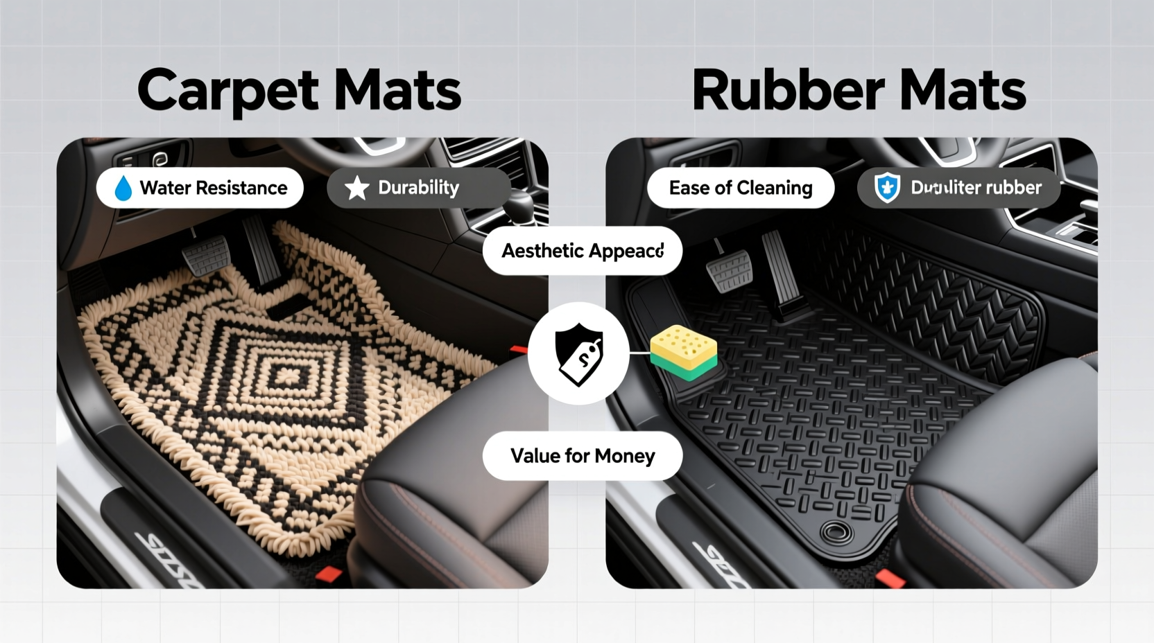 carpet vs rubber suv mats
