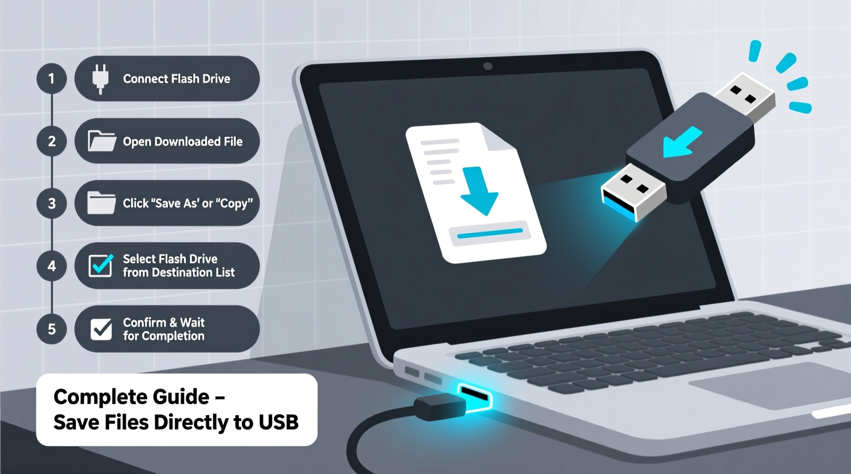 the complete guide to downloading and saving files directly to a flash drive