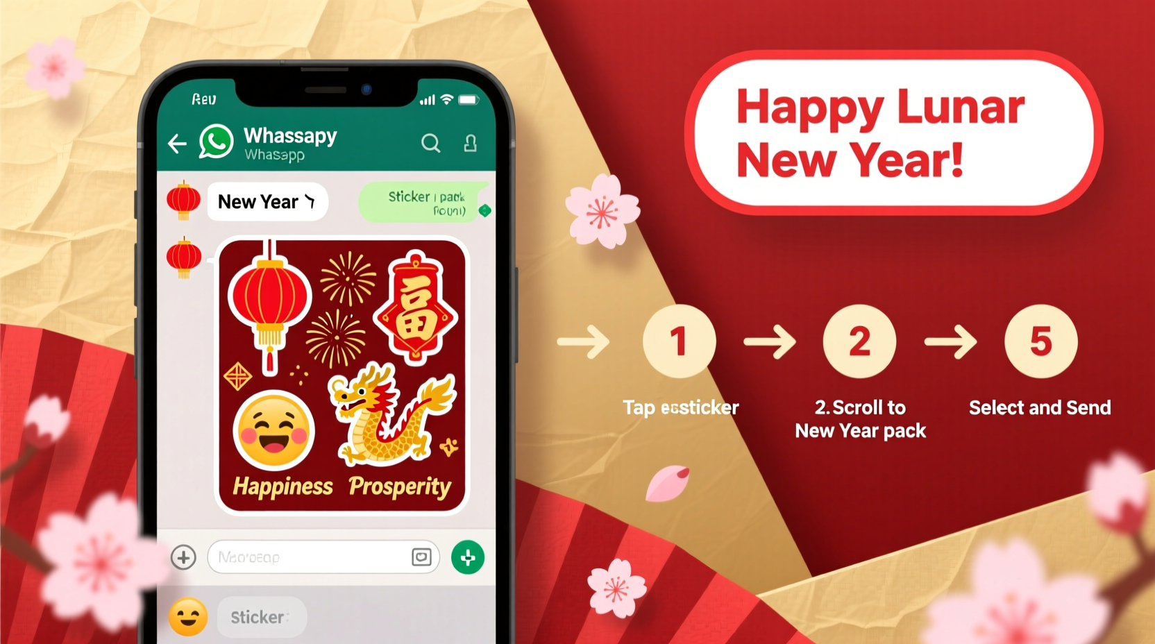 how to send new year stickers in whatsapp
