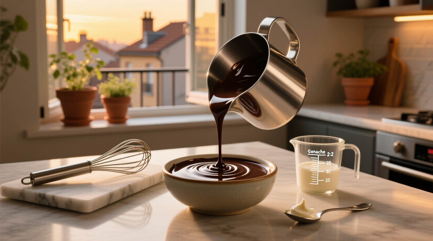 how to make i live alone ganache