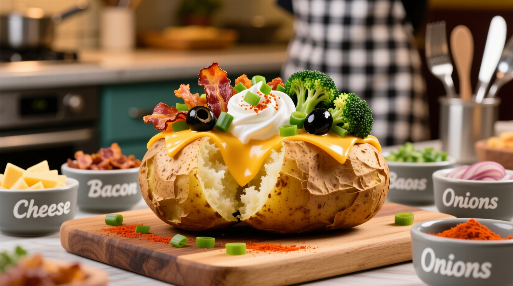 baked potato toppings for potato bar