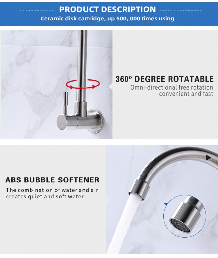 High quality hot and cold wall mounted kitchen single hole water sink faucet mixer tap torneira de cozinha de parede