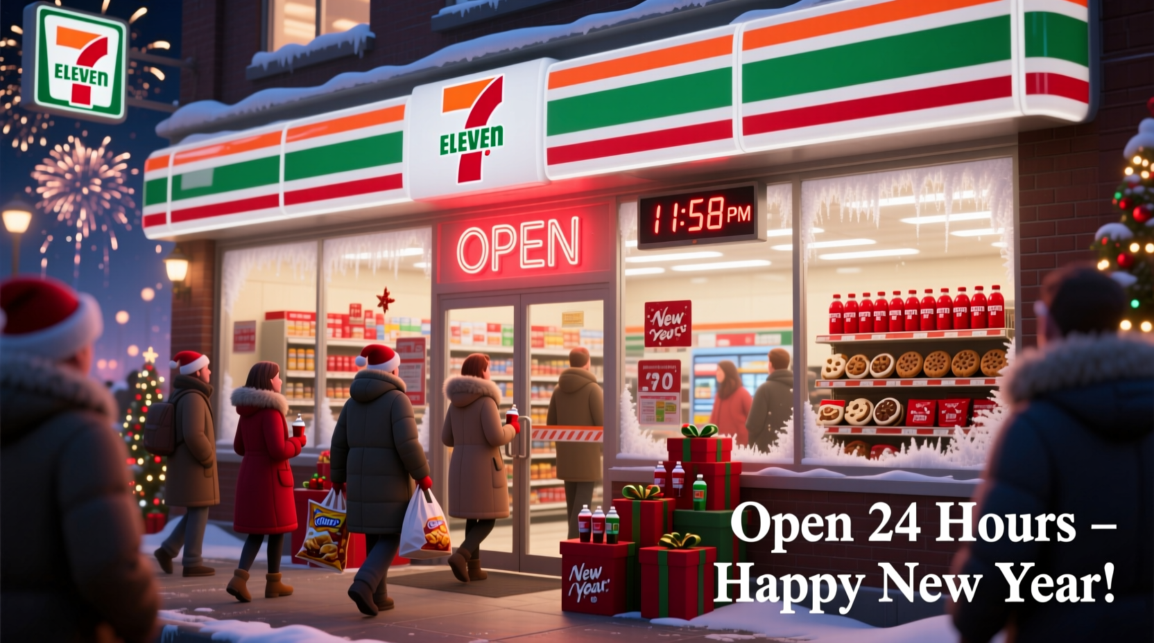 is 7 11 open on new years eve