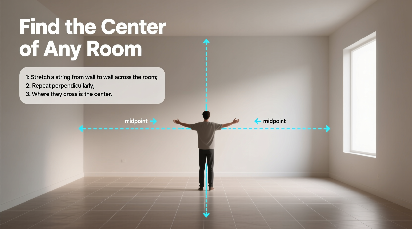 creative and simple methods to accurately find the center of any room
